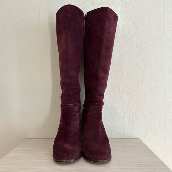 Coach Oxblood Suede Leather Knee Boot - Picture 3 of 6